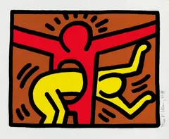 Ohne Titel by Keith Haring, 1989, Farbserigrafie auf Velin, sold Nov 2024
