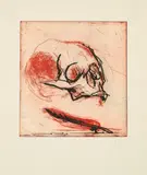 Markus Lüpertz, Totentanz, 2002, Farbradierung auf Bütten