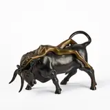 Bruno Bruni, Europa und der Stier, 2002, Bronze, dunkelbraun und hellbraun patiniert