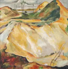Willy Jaeckel, Sandgrube II, Tempera auf Leinwand