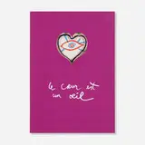 Roberto Sebastian Matta, Le Coeur est un oeil, 1981, etching and aquatint in colors, braille print