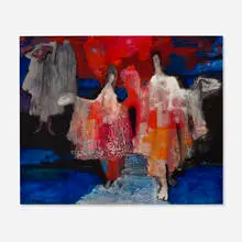 Untitled by Jan Hoowij, oil on Masonite, sold Dec 2022