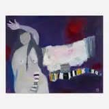 Dang Xuan Hoa, Woman and Fish, 1993, oil on canvas