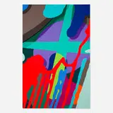Kaws, Tension No. 8, 2019, screenprint in colors on Saunders Waterford