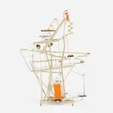 George Rhoads, Ball Machine, 1987, enameled steel, aluminum, plastic, rubber, rope