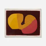 Gino Cosentino, Orange and Red Forms, oil on canvas