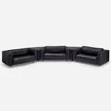 Cini Boeri, Gradual System seating with tables, 1973, leather, ABS plastic, fiberglass