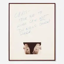 Chris Burden, Untitled, 1974, lithograph with hand-colored appliqué on Copperplate