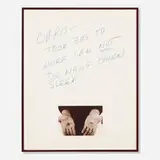 Chris Burden, Untitled, 1974, lithograph with hand-colored appliqué on Copperplate