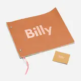Ed Ruscha, Billy, 1968, exhibition catalogue with flocked sandpaper cover, machine screw and hex nut binding, and satin ribbon bookmark
