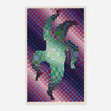 Victor Vasarely, Harlequin, screenprint in colors