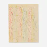 Jean Cocteau, Profil d'Orphée à la lyre, 1959, pastel on paper