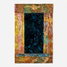 Thomas Lanigan-Schmidt, Faded Sunset; Dark Green Night, 1988-1993, mixed media collage, foil, plastic, staples