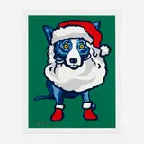 Ho Ho Ho by George Rodrigue, 2000, screenprint in colors, sold Dec 2022