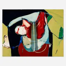 Untitled by Choi Wook-Kyung, 1969, mixed media on paper, sold Oct 2022