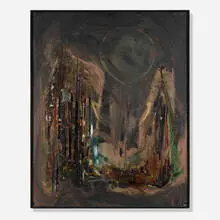 Edward Kienholz, Midnight Moon, 1957, mixed media assemblage on panel in artist's frame