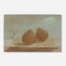 Helen Lundeberg, Winter Pears, 1949, oil on panel