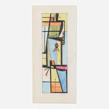 José Mijares, Untitled, c. 1958, colored pencil, ink on paper