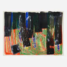 Jun'ichi Dobashi, Paris #23, 1969, gouache and watercolor on paper
