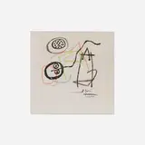 Joan Miró, Untitled (From La Bague d'Aurore Suite), 1958, etching with hand-coloring on vellum