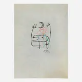 Joan Miró, Untitled (From La Bague d'Aurore Suite), 1958, etching with hand-coloring on vellum