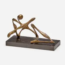 Herbert Ferber, Untitled, 1946, patinated bronze, fiberboard