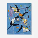 Tertiary - Swirl by George Lovett Kingsland Morris, 1951, oil on canvas, sold Oct 2022