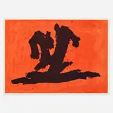 Wave by Robert Motherwell, 1989, lithograph in colors on Somerset, sold Oct 2022
