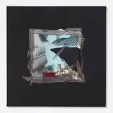 Larry Bell, SMS #372 BK, 1992, mixed media on canvas