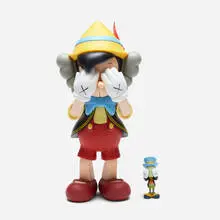 Kaws, Pinocchio and Jiminy Cricket, 2010, painted cast vinyl