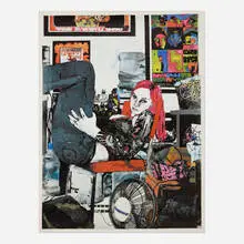 Zak Smith, Sawa (from the Girls in the Naked Girl Business series), offset lithograph in colors