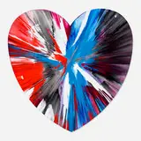 Heart Spin Painting by Damien Hirst, 2009, acrylic on paper, sold Dec 2024