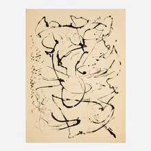Bill Alpert, Abstraction, ink and acrylic on paper laid to board