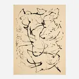 Bill Alpert, Abstraction, ink and acrylic on paper laid to board