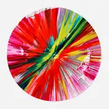 Circle Spin Painting by Damien Hirst, 2009, acrylic on paper, sold Dec 2024