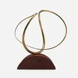 José de Rivera, Construction 4-79 (Kinetic Sculpture), 1979, brass, mahogany