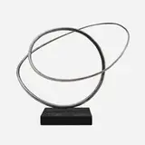 José de Rivera, Construction 176-77, 1977, stainless steel, mahogany