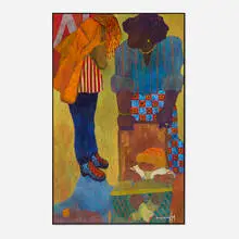 William Cumming, Family Stroll, 2004, tempera on panel