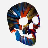 Skull Spin Painting by Damien Hirst, 2009, acrylic on paper, sold Dec 2024