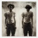 Mary Borgman, Outside In, 2004, charcoal on Mylar