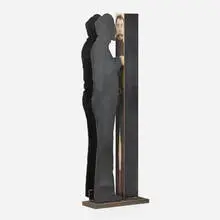 David Smyth, Problem of Sense Perception II, painted steel with collaged gelatin silver print