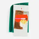 Jessica Stockholder, Four Corners Red & Green, 2006, plastic, tyvek, metal, acrylic paint