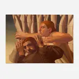 Edward Povey, A Man and a Veil I, 1998, oil on canvas