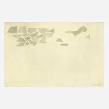 Robert Goodnough, Development in Grey, hand-knotted and sculpted wool tapestry