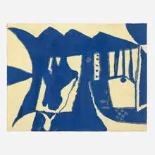 Ombres by Pablo Picasso, c. 1960, hand-knotted wool, sold Dec 2024