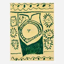 Faces by Pablo Picasso, hand-knotted wool, sold Dec 2024