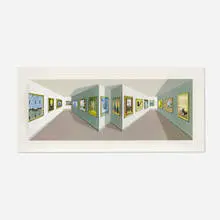 Patrick Hughes, Magrittes, 2004, 3D lithograph with hand-coloring in Perspex presentation box