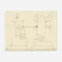 Untitled by Carroll Dunham, 1996, graphite on paper, sold Dec 2024