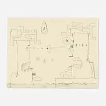 Untitled by Carroll Dunham, 1996, graphite on paper, sold Dec 2024