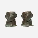Paloma Varga Weisz, A set of two bronze egg cups, 2006, patinated bronze
